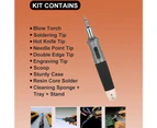 10 in 1 Professional Pen-style Butane Gas Soldering Iron Set 26ml Welding Kit Torch HS-1115K - Grey
