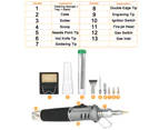 10 in 1 Professional Pen-style Butane Gas Soldering Iron Set 26ml Welding Kit Torch HS-1115K - Grey