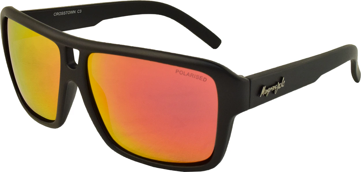 Mangrove Jacks Crosstown C3 Black / Red Revo Polarised Lenses