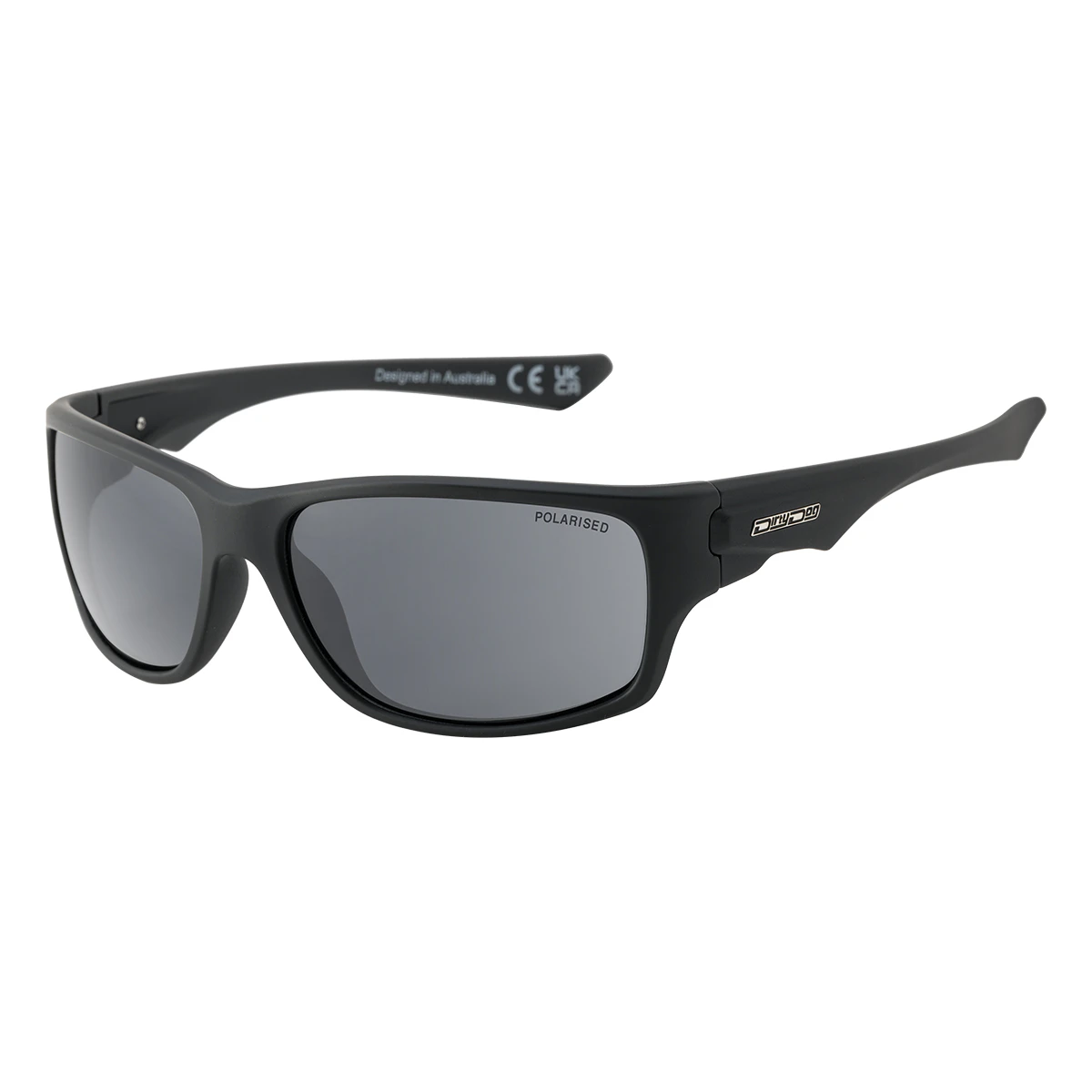 Dirty Dog Ice 53689 Satin Black / Grey Polarised Lenses