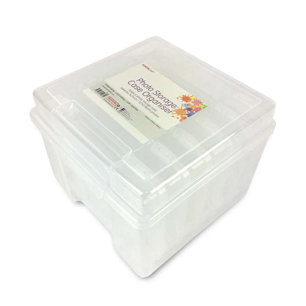 Portacraft Craft Storage Box - Artwork & Photo Organiser w/6 Storage Inserts (214 x 219 x 166mm)