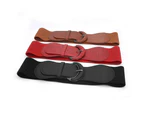 Womens Leather Waist Belt - Red