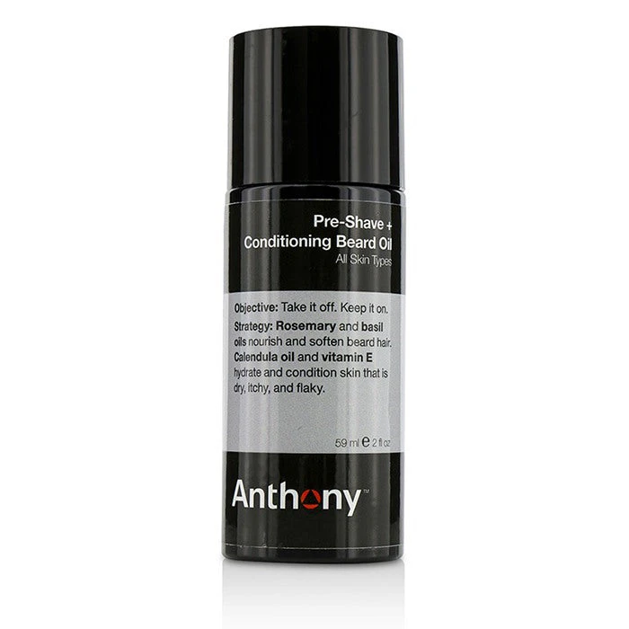 Anthony Logistics For Men Pre Shave + Conditioning Beard Oil For All Skin Types 59ml/2oz