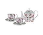 Ashdene Chinoiserie - White Teapot and 2 Teacup Set