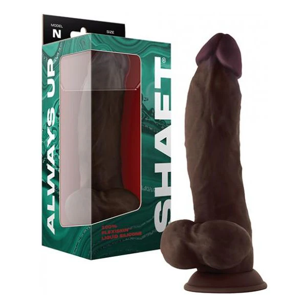 Flexskin Liquid Silicone Shaft Model N 9.5 Side Curve Dong With Balls Mahogany: The Ultimate Pleasure Companion For Unforgettable Experiences