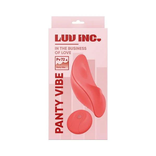 Luv Inc Pv72 Panty Vibe Coral Remote Controlled Powerful Panty Vibrator For Women, Discreet And Waterproof, 10 Vibration Modes Size S/m