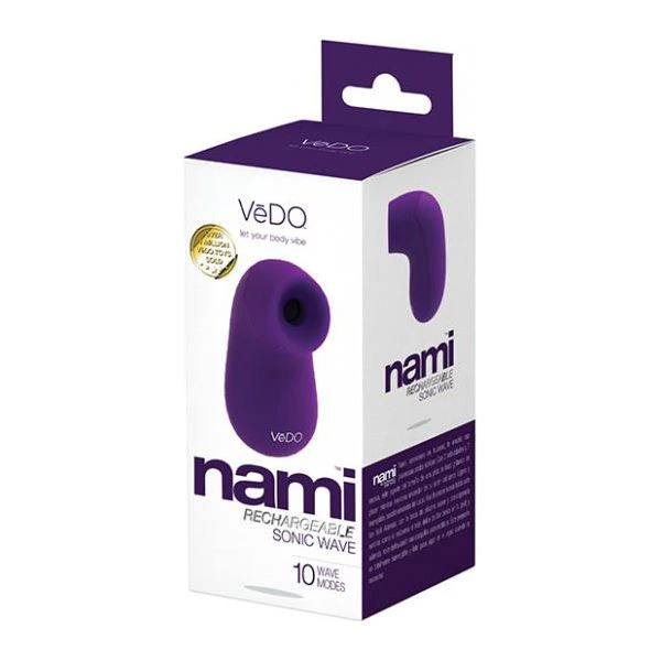 Vedo Nami Sonic Vibe Purple Rechargeable Powerful Sonic Waves Clitoral Stimulator For Women