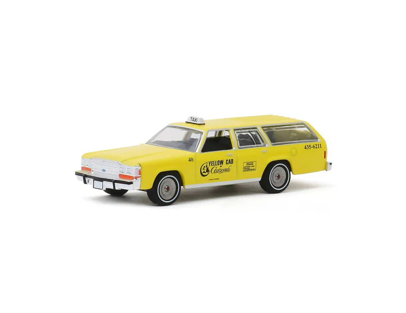 Greenlight Licensed 1:64 Scale Ford LTD Crown Victoria 1988 Diecast Model Car Yellow