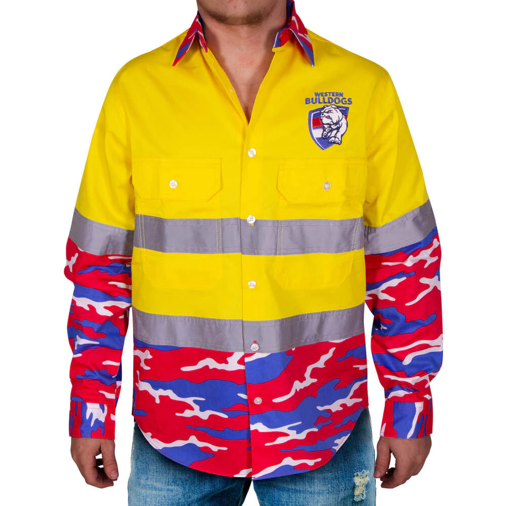 Western Bulldogs Camo Hi-Vis Work Shirt