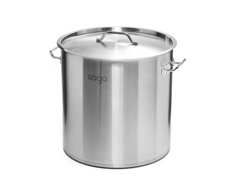 SOGA Stock Pot 198L Top Grade Thick Stainless Steel Stockpot 18/10