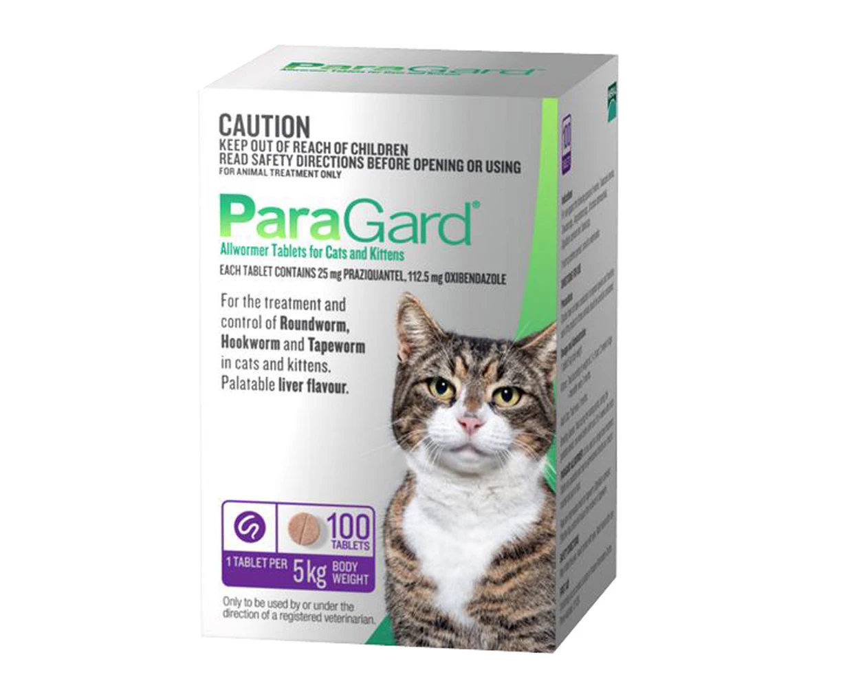 Paragard Allwormer Treatment Tablets for Cats & Kittens 0-5kg 100 Tabs