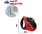 5M Retractable Dog Leash Lead Strong Lockable Heavy Duty Lockable Red