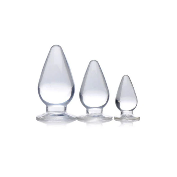 Triple Cones 3 Pc Anal Plug Set - Clear