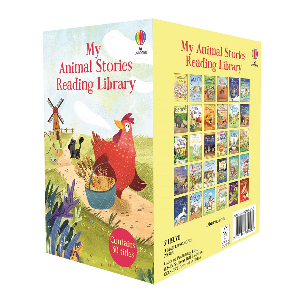 30pc Usborne My Animal Stories Reading Library Kids/Children Learning Book Set