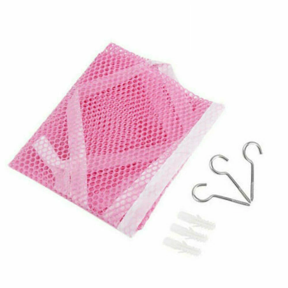 Toy Nursey Hammock Soft Large Mesh Net Polyester Material - Pink