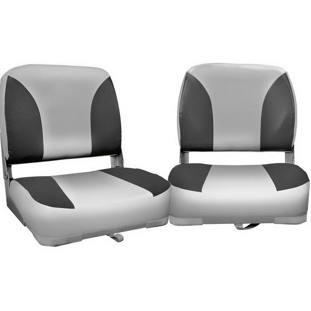 All Weather Swivel Folding Boat Seat Set of 2 - Grey