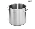 SOGA Stock Pot 198L Top Grade Thick Stainless Steel Stockpot 18/10 Without Lid