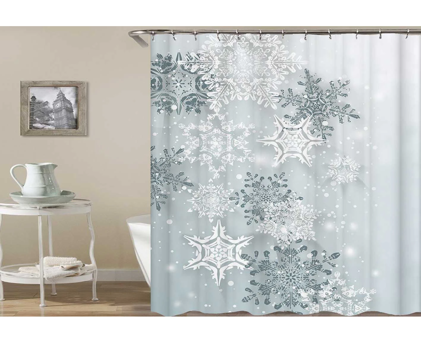 Snowflakes Shower Curtain