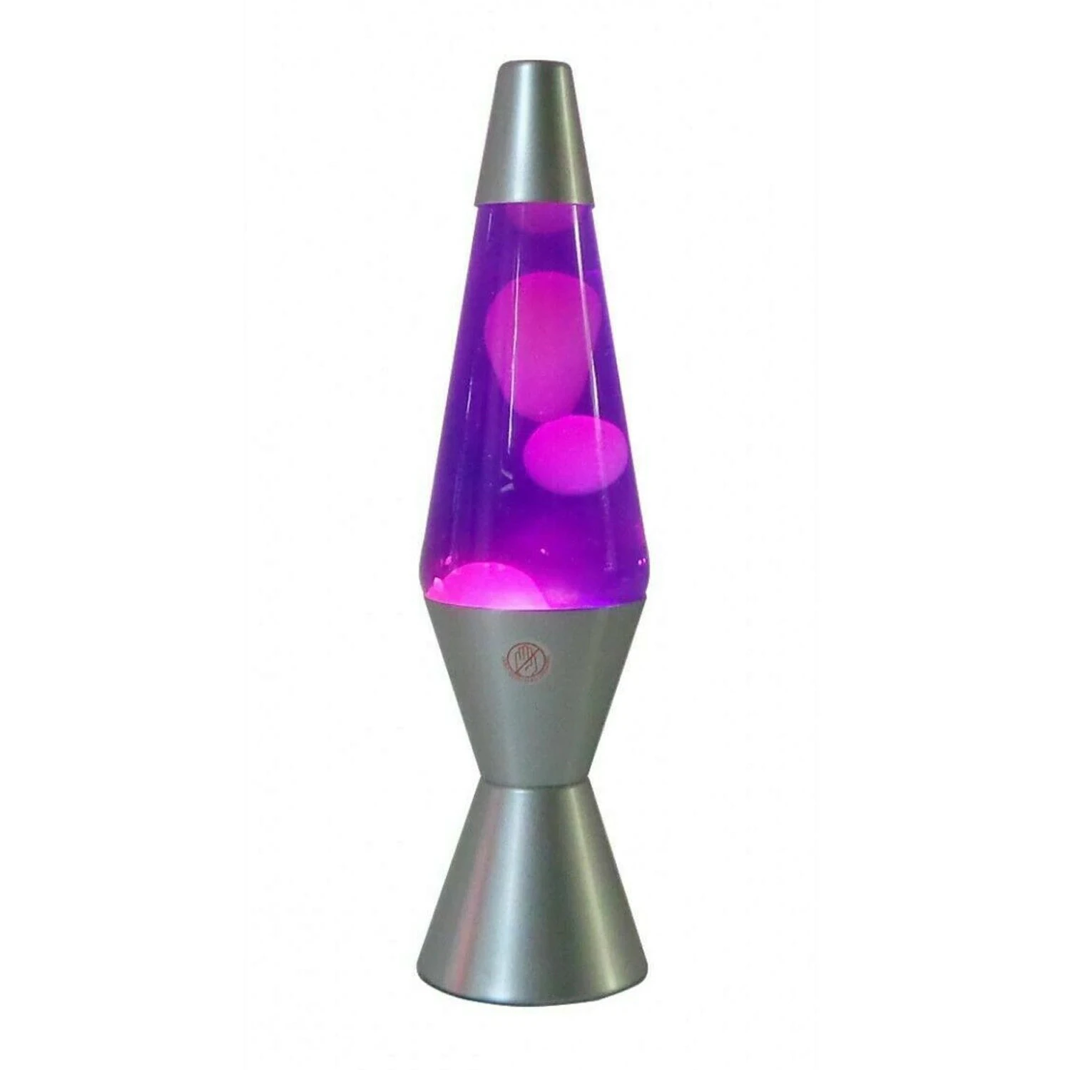 Lava Lamp 37cm Night Light Decor Various Colours Party Silver Base Large - Purple White