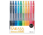 Zebra Sarasa Clip Gel ink Ballpoint pen 0.5mm 10 Colour set
