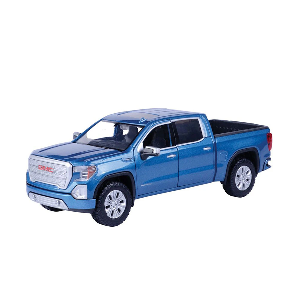 Motormax Licensed 1:27 Scale GMC Sierra 1500 Denali Crew Cab 2019 Diecast Model Car Blue