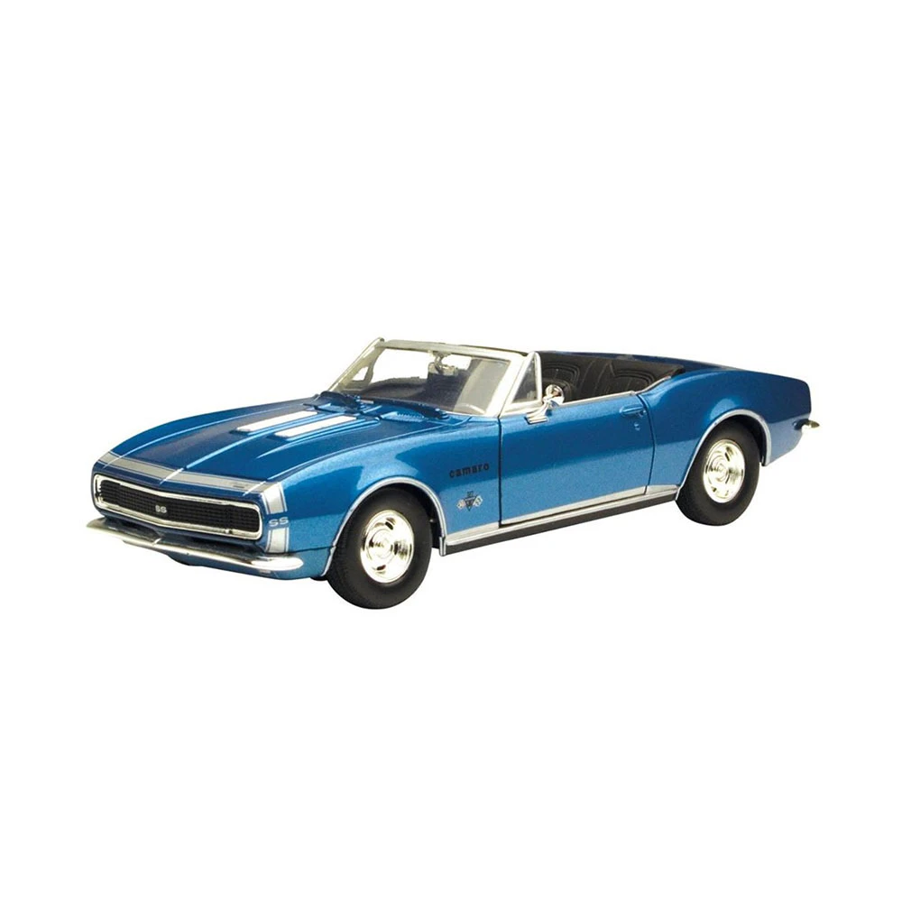 Motormax Licensed 1:24 Scale Chevy Camaro Convertible 1967 Diecast Model Car Blue