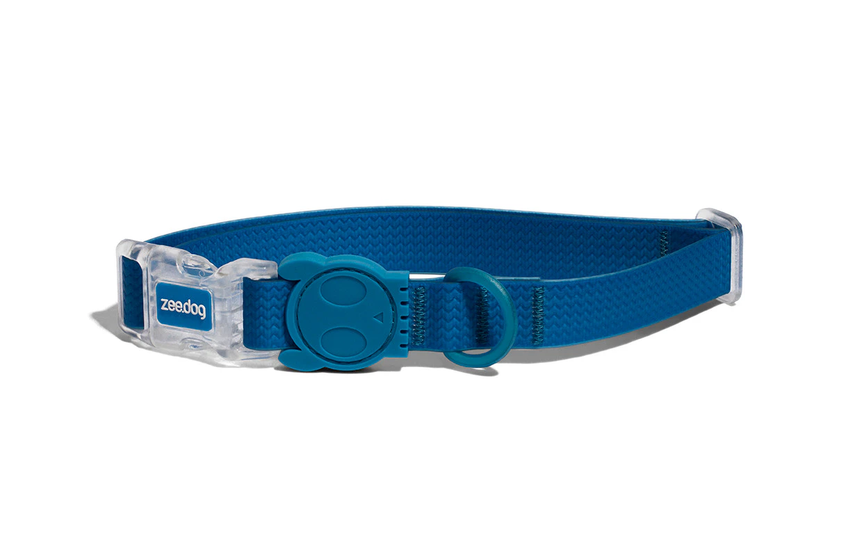 Zee Dog Neopro Adjustable Soft Dog Collar Blue Small