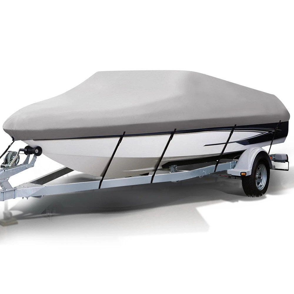 Adjustable Waterproof Boat Cover Grey - 16 - 18.5 Foot