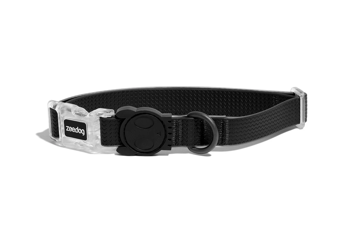 Zee Dog Neopro Adjustable Soft Dog Collar Black Medium