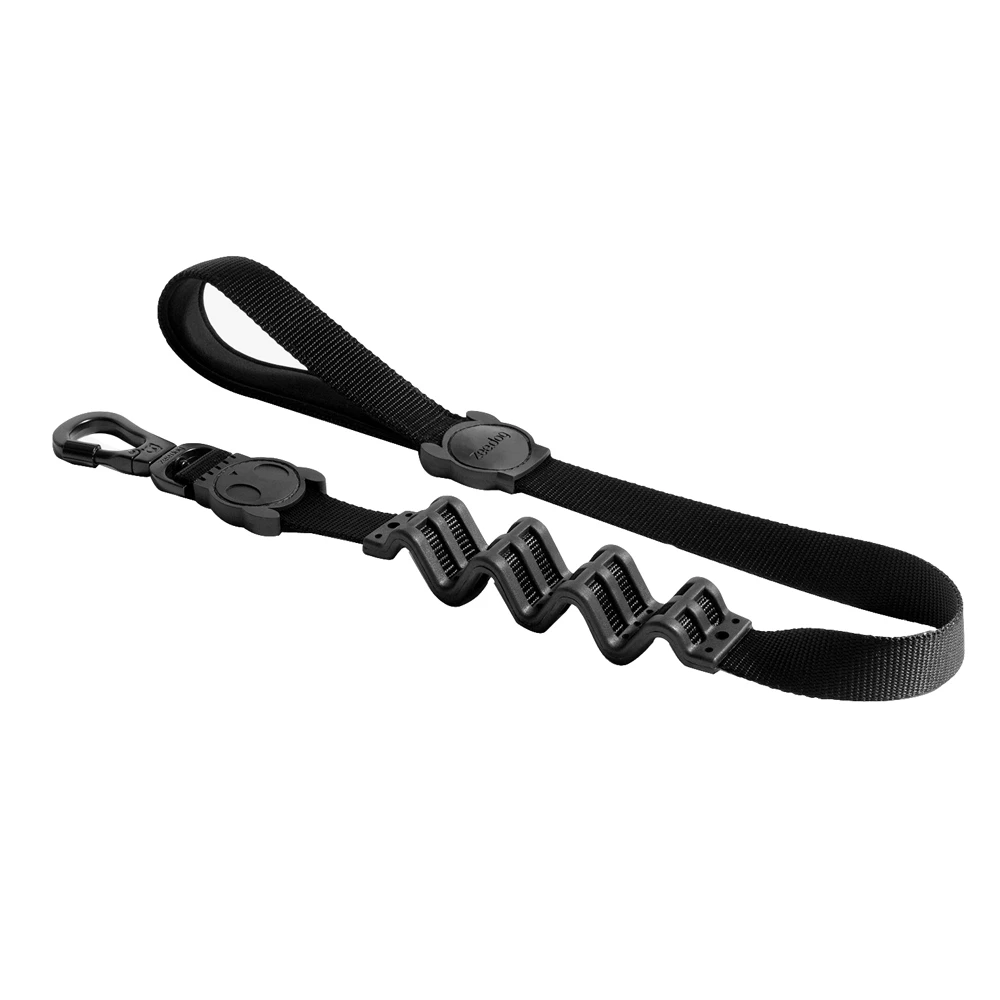 Zee Dog Gotham Ruff Adjustable Dog Leash Black Large