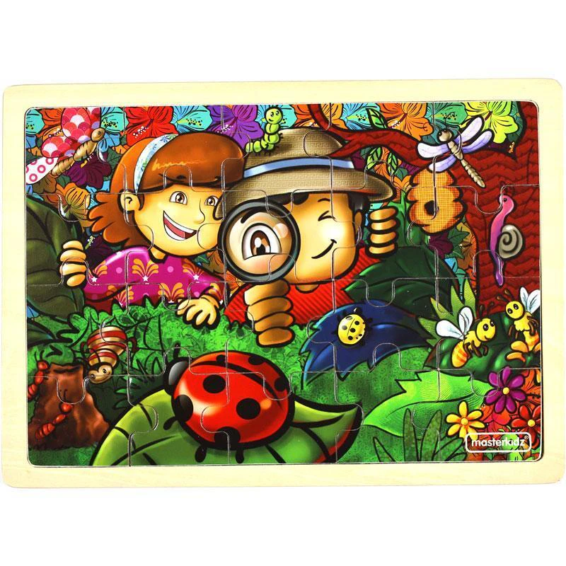 Masterkidz - Wooden Jigsaw Puzzle - Amazing Insect World 20pc