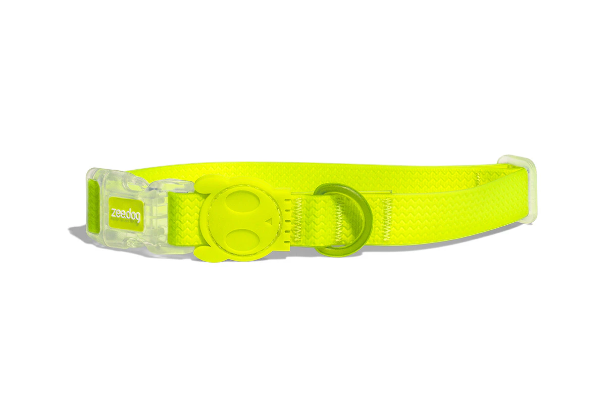 Zee Dog Neopro Adjustable Soft Dog Collar Yellow Small