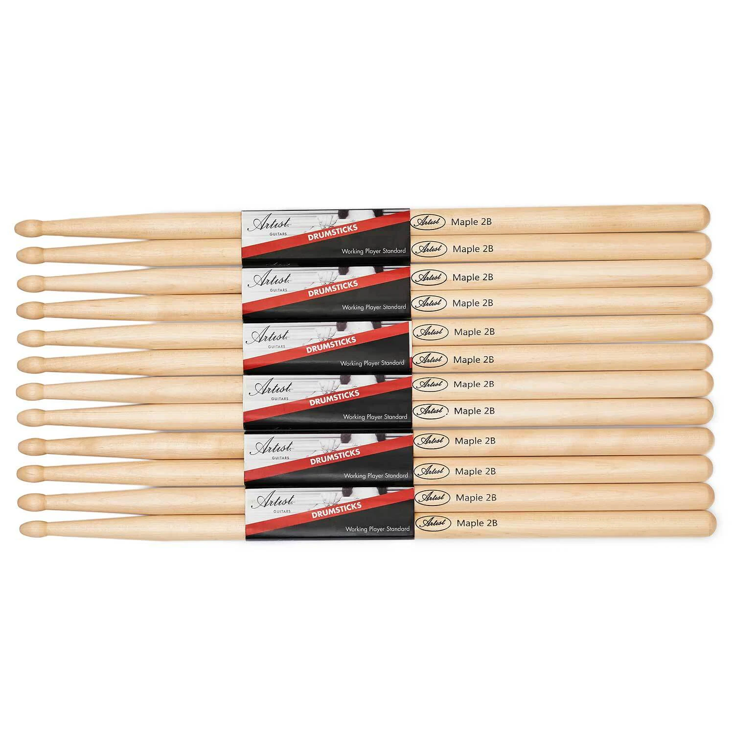 Artist DSM2B Maple Drumsticks w/ Wooden Tips 6 Pairs