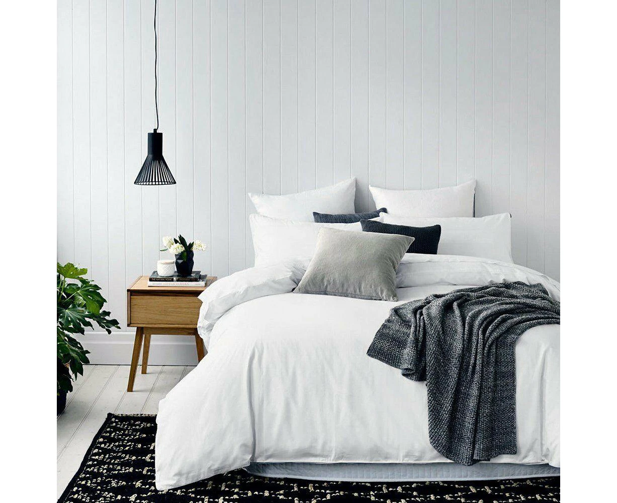 Tailored 1000TC Duvet/Doona/Quilt Cover Set Single/Double/Queen/King Size Bed AU - White