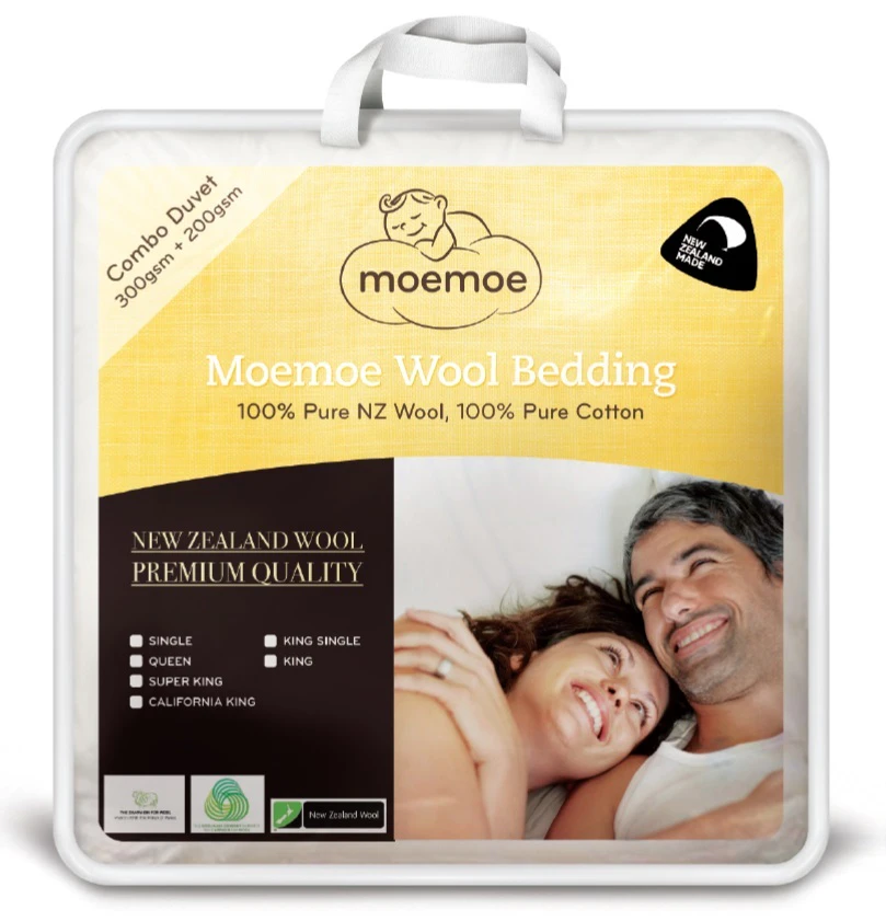 Moemoe 100% New Zealand Wool Combo Duvet - 200+300gsm King