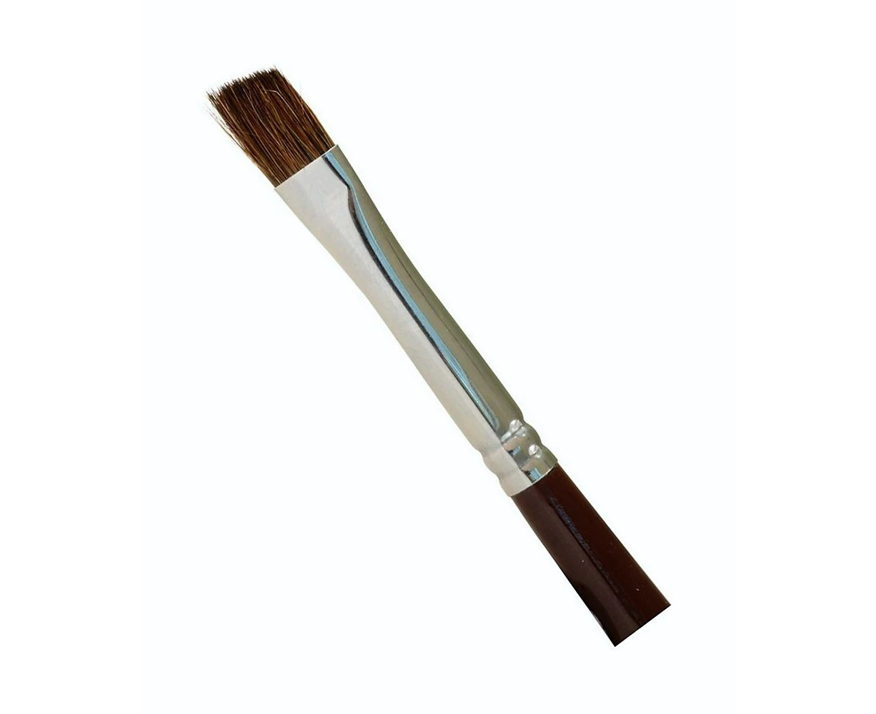 Rod Building Brush with 8mm Angled Head - 27cm Epoxy Sable Hair Brush