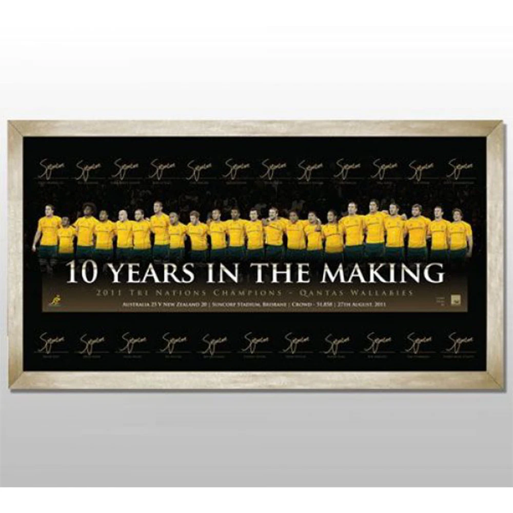 Rugby Union - Australian Wallabies 10 Years in the Making Lithograph