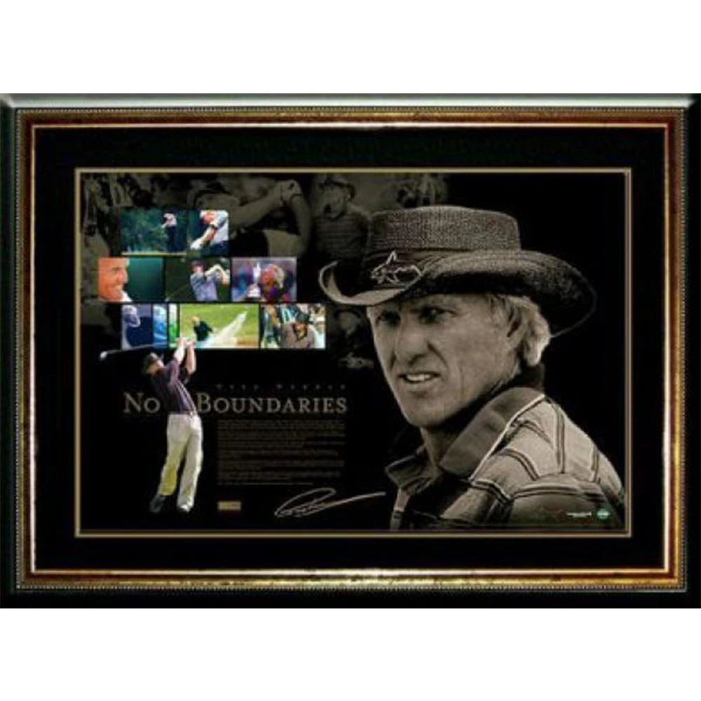 Golf - Greg Norman - Signed and Framed No Boundaries Print