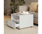 vidaXL Coffee Table High Gloss White 55x55x40 cm Engineered Wood