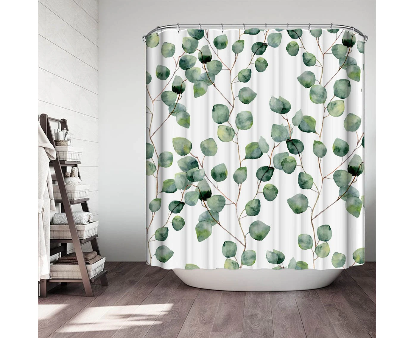 Modest Leafy Branches Shower Curtain