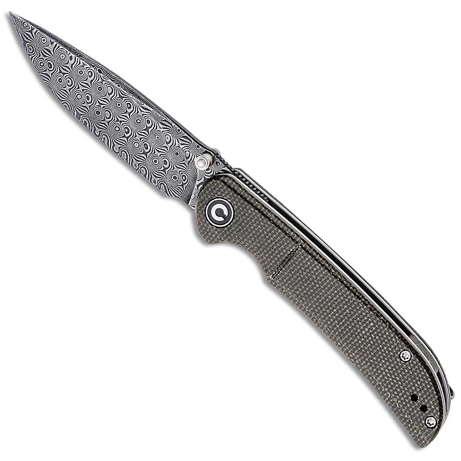 CIVIVI Imperium Liner Lock Folding Knife | Green / Damascus