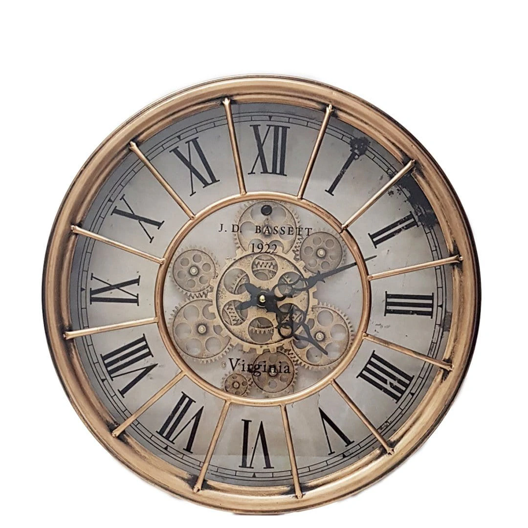 Basset Round Wall Clock Copper