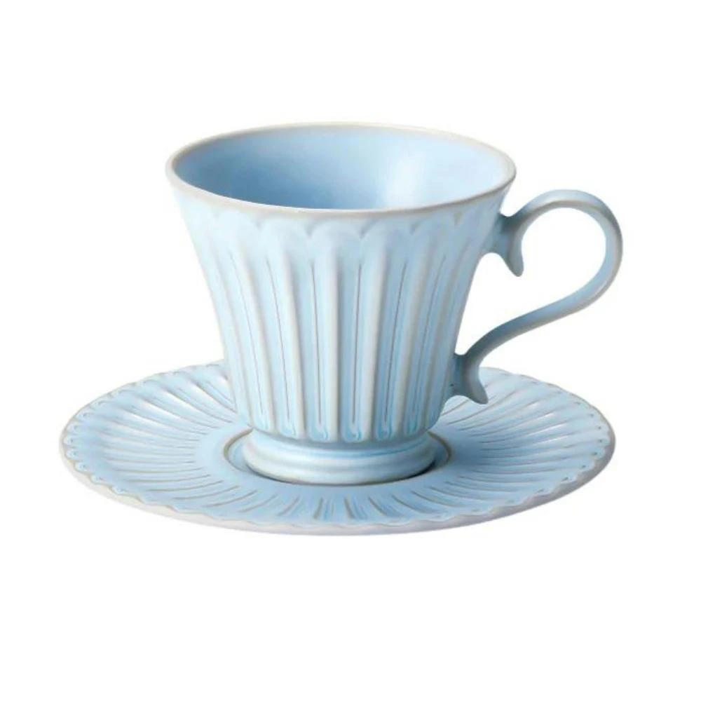 Koyo Japan Storia Blue Tall Cup & Saucer Set 200ml