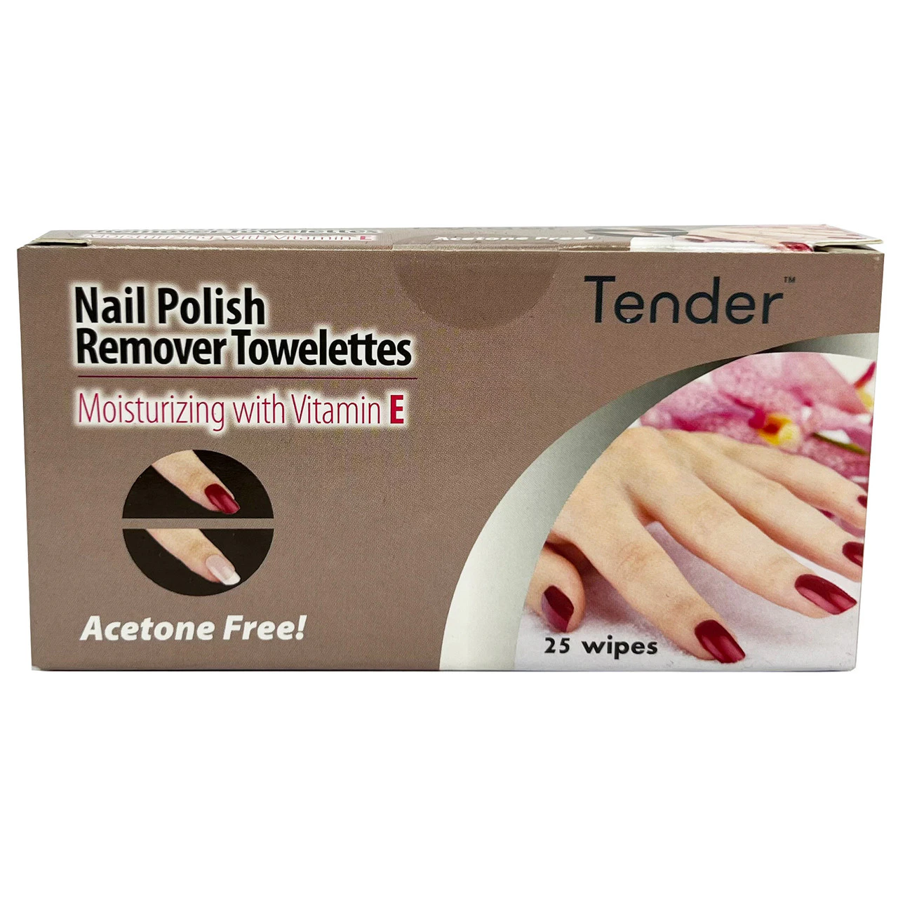 Tender Nail Polish Remover Pads 25 Pack