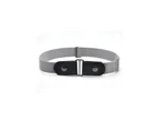 Women Invisible Elastic Buckle-Free Belt - Gray