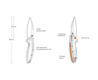 Ruike Liner Lock Folding Knife | Brown / Satin | P843-W