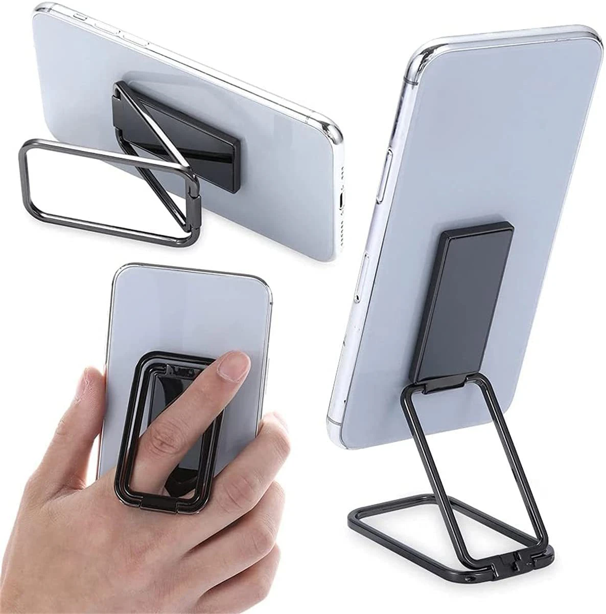 Phone Ring Holder,Foldable Mobile Phone Holder Ring Buckle Retractable Desktop Holder Car Magnetic Metal Phone Holder 360oRotation Ring Grip