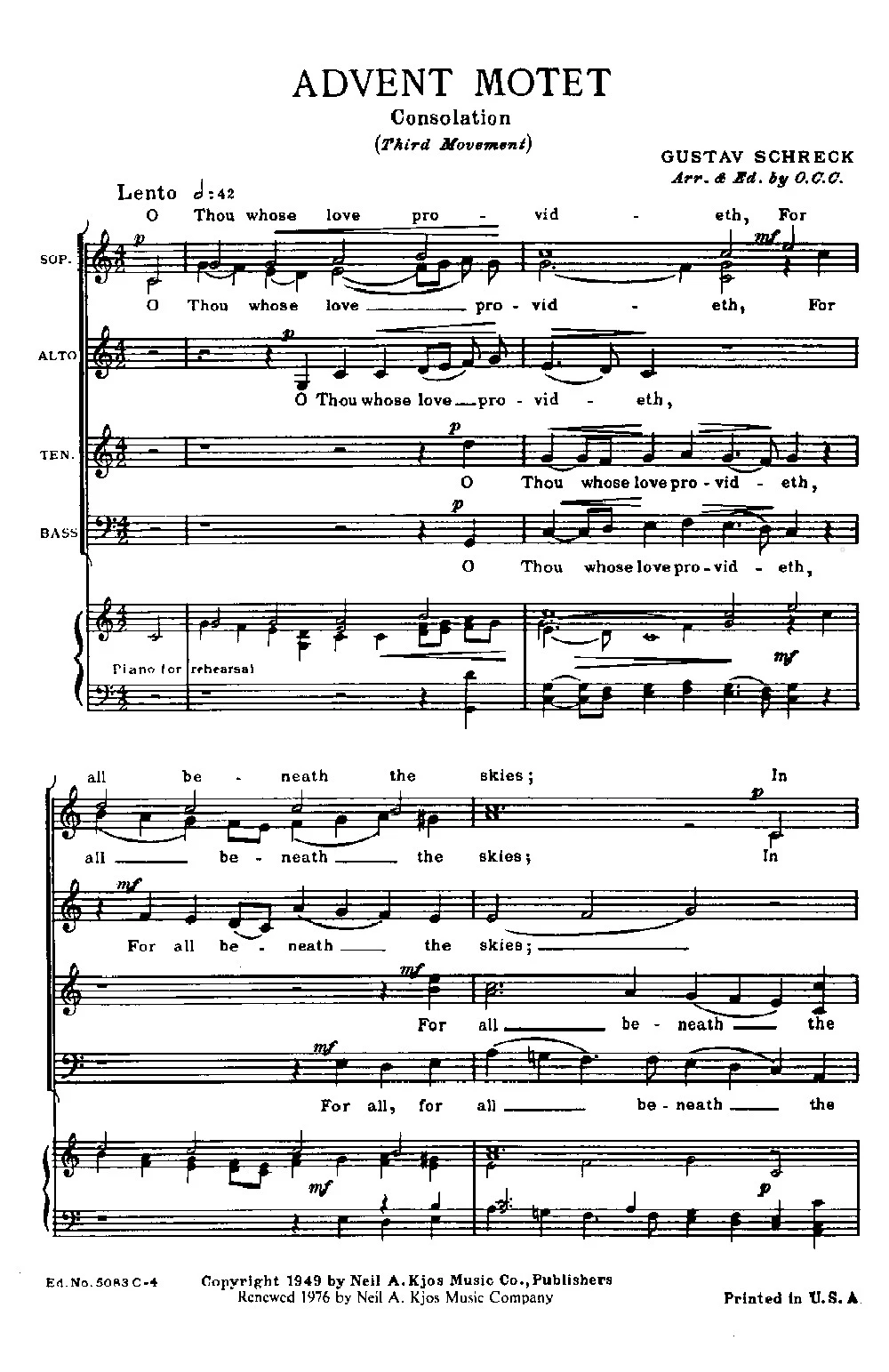 Advent Motet Third Movement