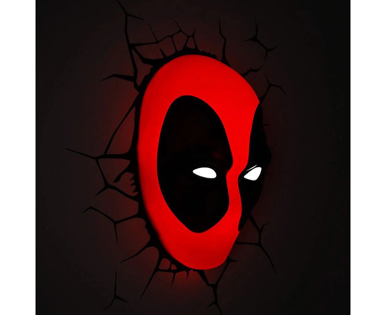 Marvel Deadpool Mask 3D Wall Light