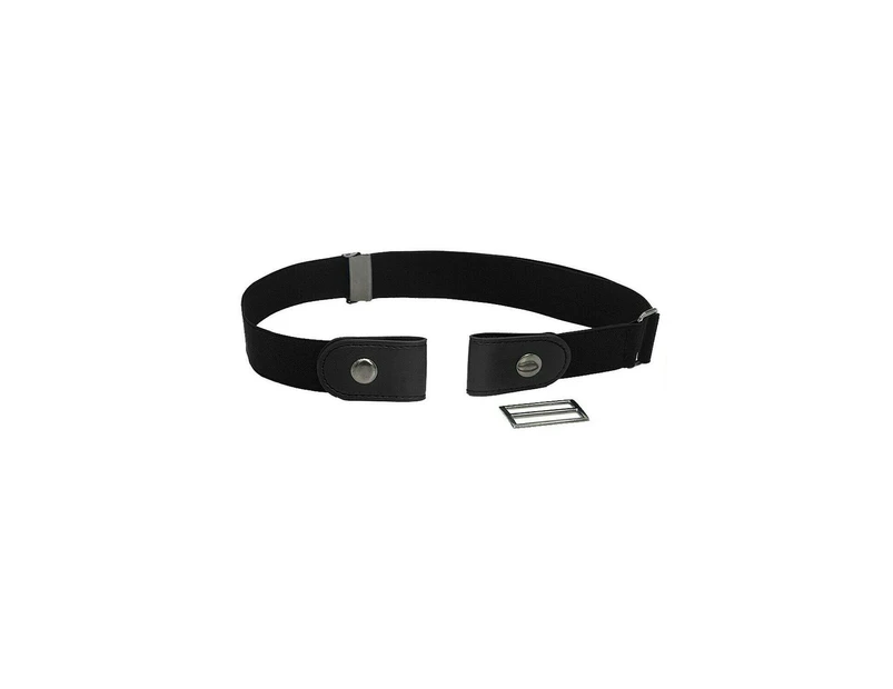 Women Invisible Elastic Buckle-Free Belt - Black